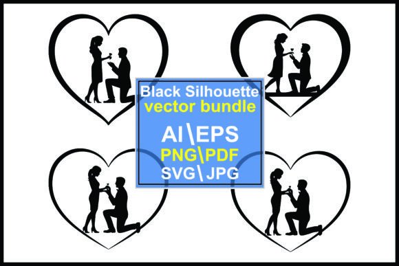 Download Silhouette Proposals Inside Heart Shapes - Premium Resources