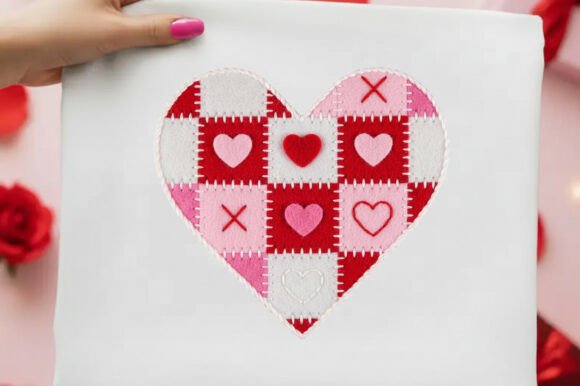 Download Patchwork Valentine Png Pink Heart Png - Patchwork valentine png Collection
